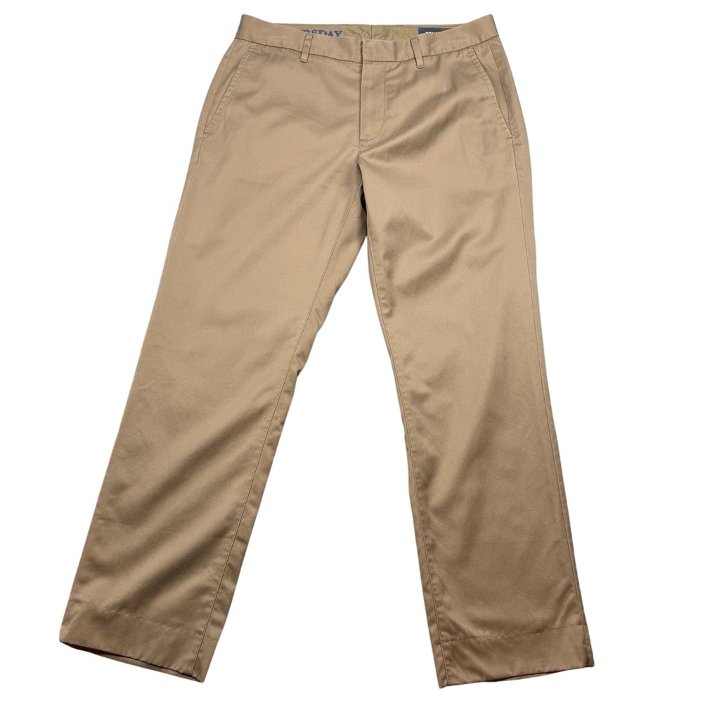 Bonobos Thursday Pants Mens 30x30 Camel Khaki Slim Straight Preppy Office HEMMED